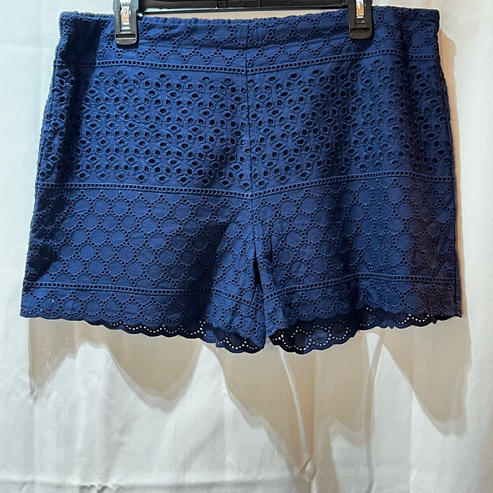 Gretchen Scott XL Navy Blue Shorty Short - Roadrunner Eyelet - Picture 3 of 7